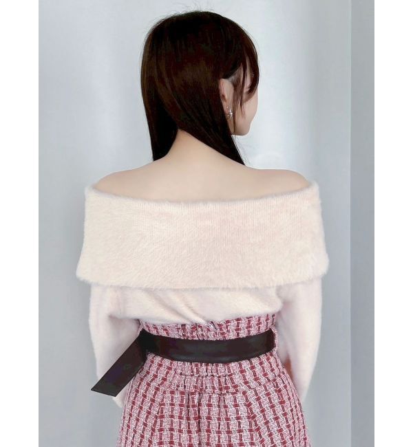 dazzlin「2WAYミニシャギーオフショルニット」|ニット・セーター|