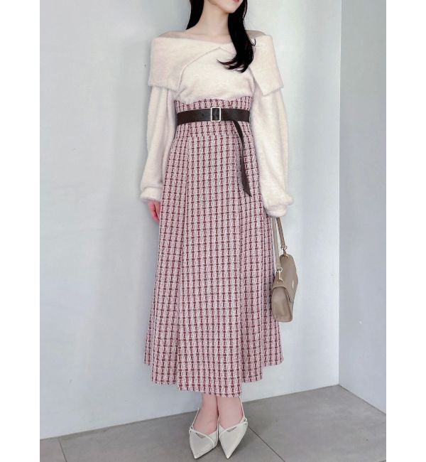 dazzlin「2WAYミニシャギーオフショルニット」|ニット・セーター|