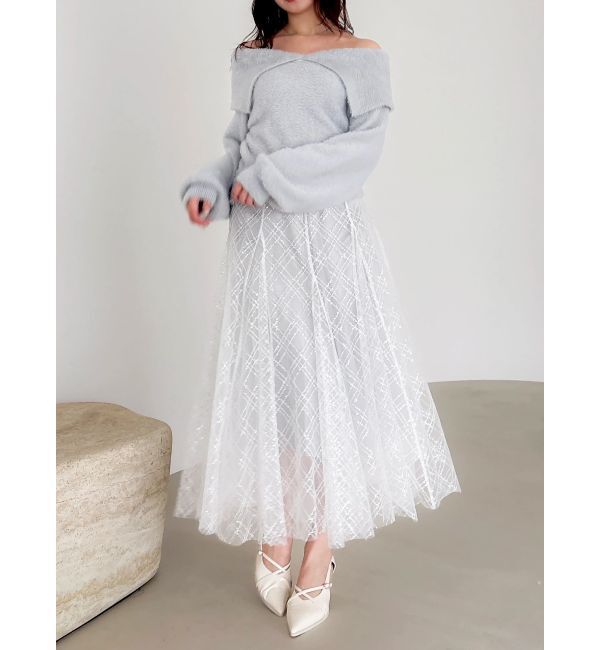 dazzlin「2WAYミニシャギーオフショルニット」|ニット・セーター|