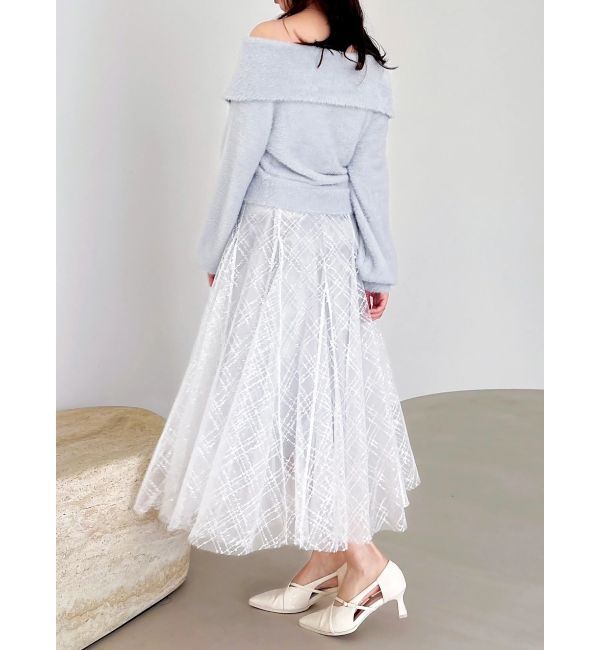 dazzlin「2WAYミニシャギーオフショルニット」|ニット・セーター|