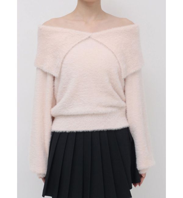 dazzlin「2WAYミニシャギーオフショルニット」|ニット・セーター|