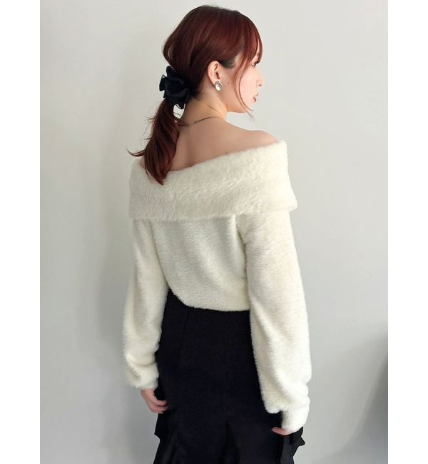 dazzlin「2WAYミニシャギーオフショルニット」|ニット・セーター|