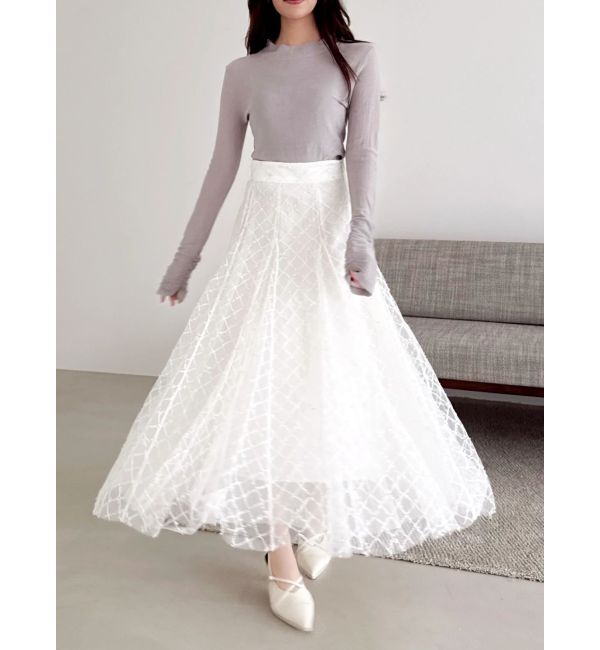 dazzlin「バックオープンスパンコールシアーニットトップス」|ニット・セーター|