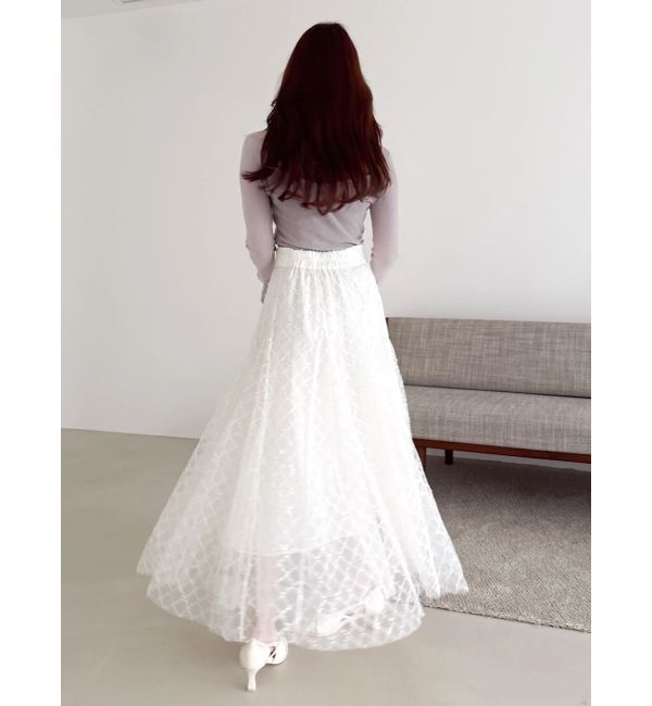 dazzlin「バックオープンスパンコールシアーニットトップス」|ニット・セーター|