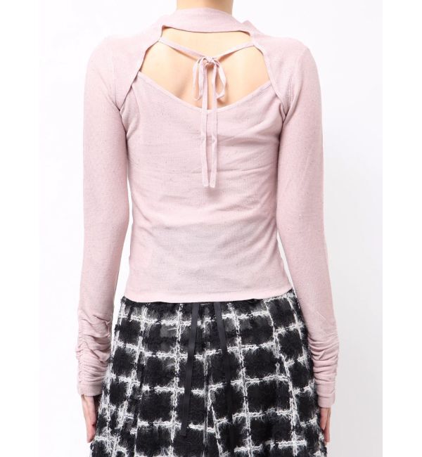 dazzlin「バックオープンスパンコールシアーニットトップス」|ニット・セーター|