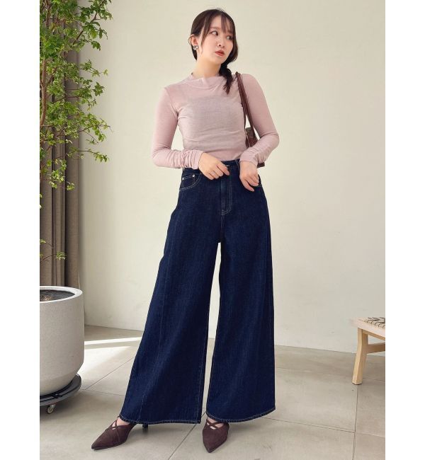 dazzlin「バックオープンスパンコールシアーニットトップス」|ニット・セーター|