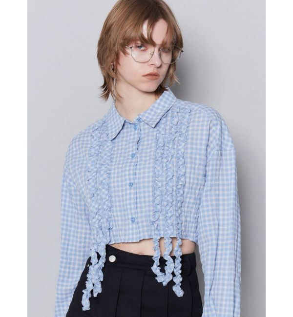 EMODA「テープフリルワイドショートシャツ」|シャツ・ブラウス|
