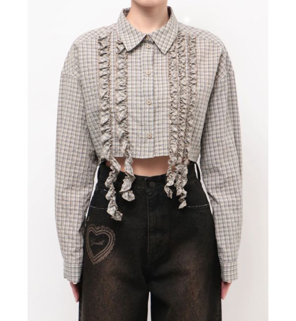 EMODA「テープフリルワイドショートシャツ」|シャツ・ブラウス|