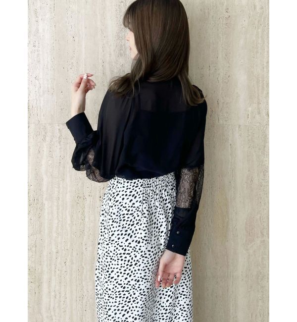 MERCURYDUO「ポイントレースボウタイブラウス」|シャツ・ブラウス|