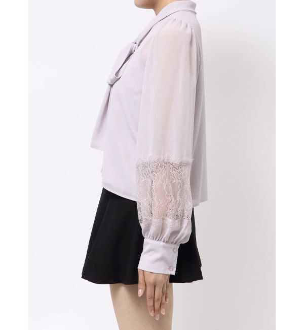 MERCURYDUO「ポイントレースボウタイブラウス」|シャツ・ブラウス|