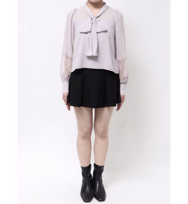 MERCURYDUO「ポイントレースボウタイブラウス」|シャツ・ブラウス|