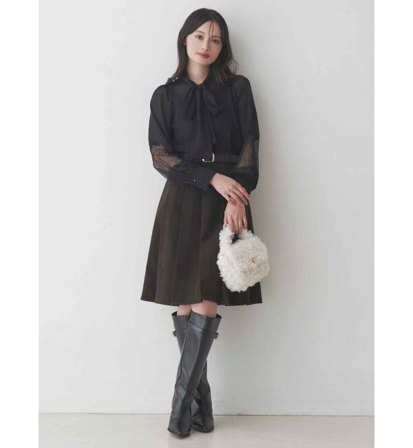 MERCURYDUO「ポイントレースボウタイブラウス」|シャツ・ブラウス|