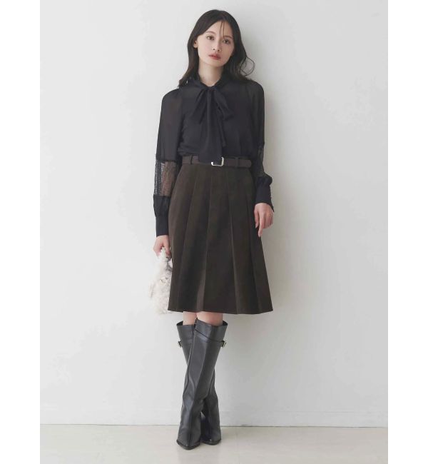 MERCURYDUO「ポイントレースボウタイブラウス」|シャツ・ブラウス|