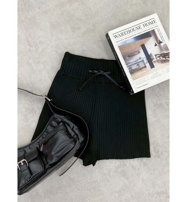 MURUA「リブニットキュロット」|その他|ブラック