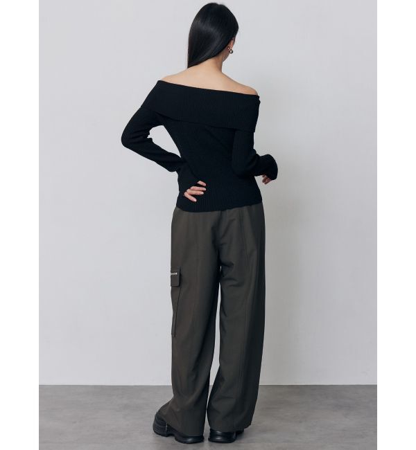 MURUA「オフショルダーケーブルニット」|ニット・セーター|