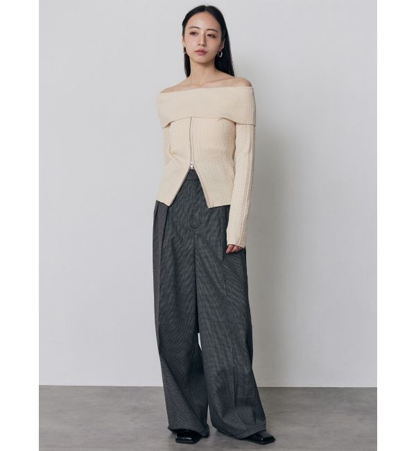 MURUA「オフショルダーケーブルニット」|ニット・セーター|