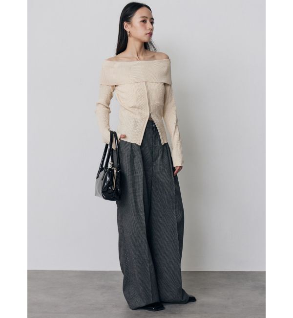 MURUA「オフショルダーケーブルニット」|ニット・セーター|