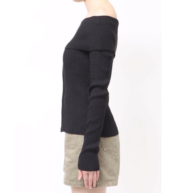 MURUA「オフショルダーケーブルニット」|ニット・セーター|