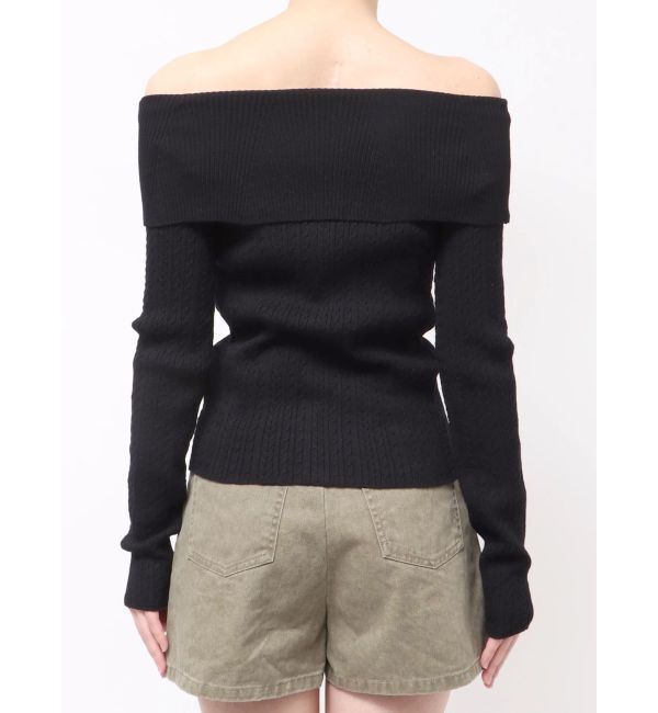 MURUA「オフショルダーケーブルニット」|ニット・セーター|