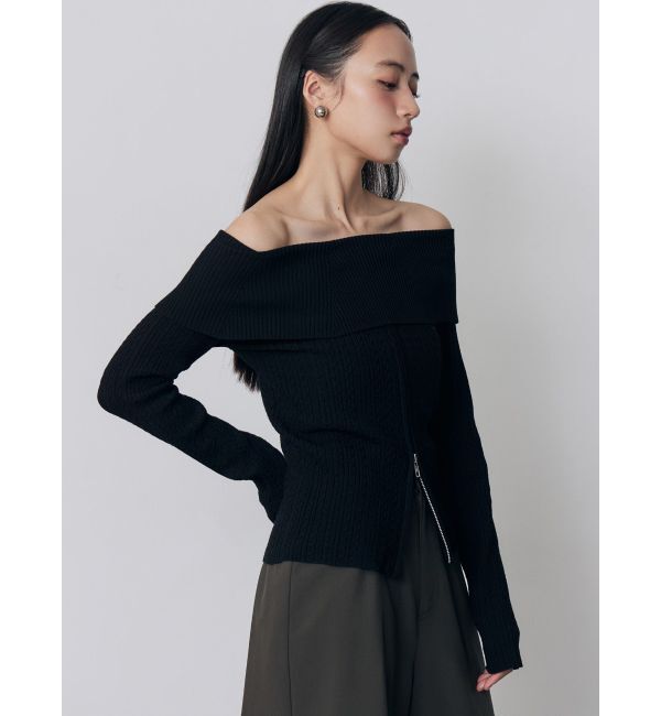 MURUA「オフショルダーケーブルニット」|ニット・セーター|