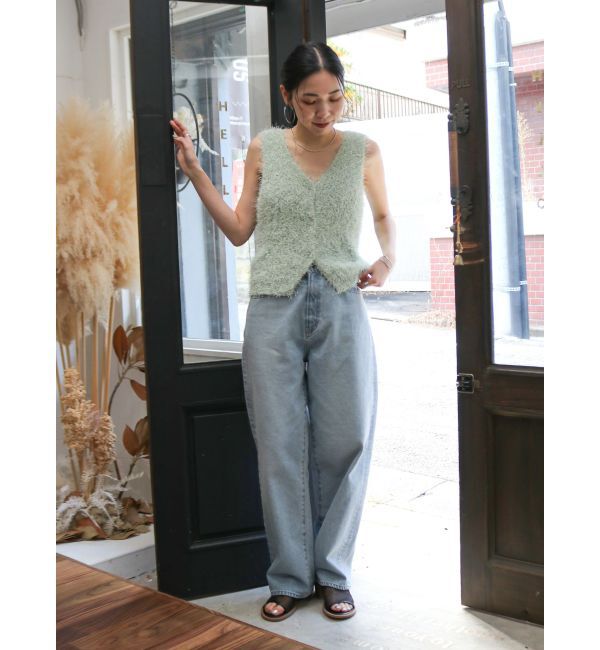 Ungrid「ルーズフィットテーパードデニム」|デニム|
