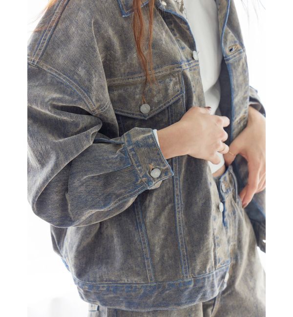 Ungrid「フロッキー起毛デニムジャケット」|デニムジャケット|