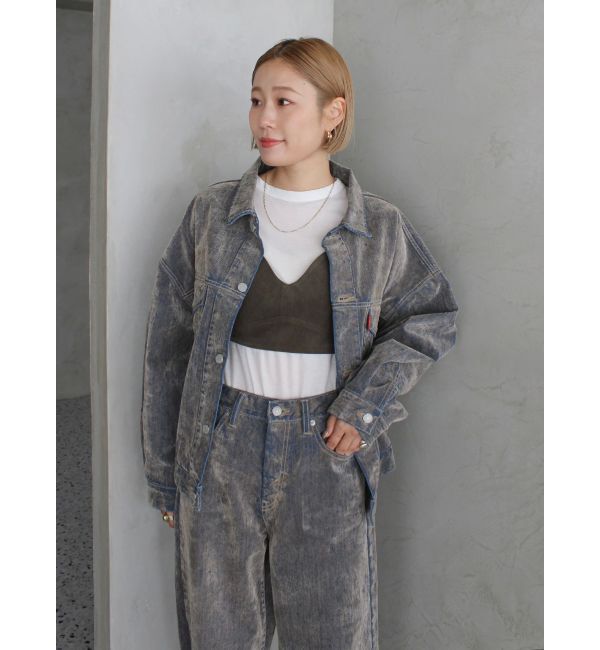 Ungrid「フロッキー起毛デニムジャケット」|デニムジャケット|