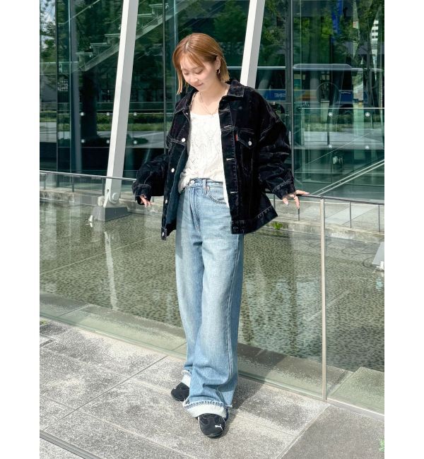Ungrid「フロッキー起毛デニムジャケット」|デニムジャケット|