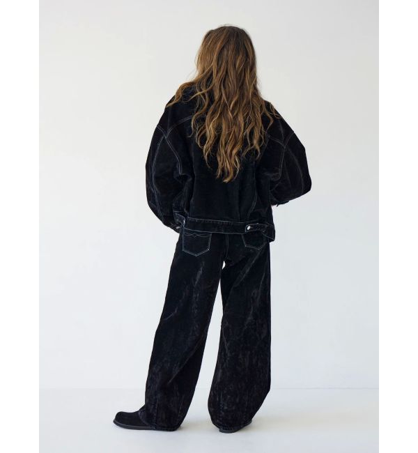 Ungrid「フロッキー起毛デニムジャケット」|デニムジャケット|