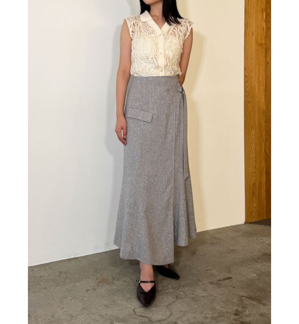 LAGUNAMOON「ツイードウエストアシメナローフレアスカート」|スカート|