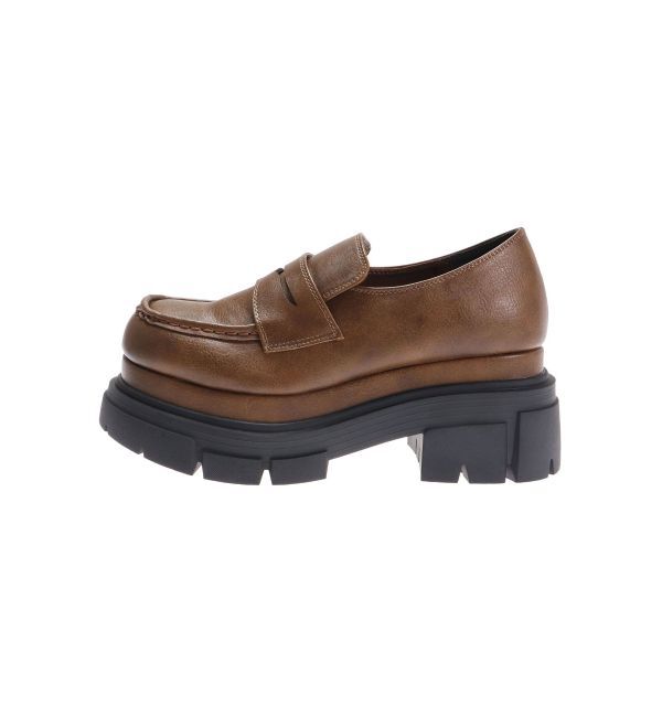 EVRIS「vintage プラットフォームローファー」|ローファー|