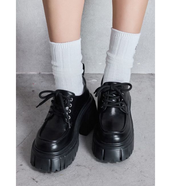 GYDA「レースアップボリュームソールローファー」|ローファー|