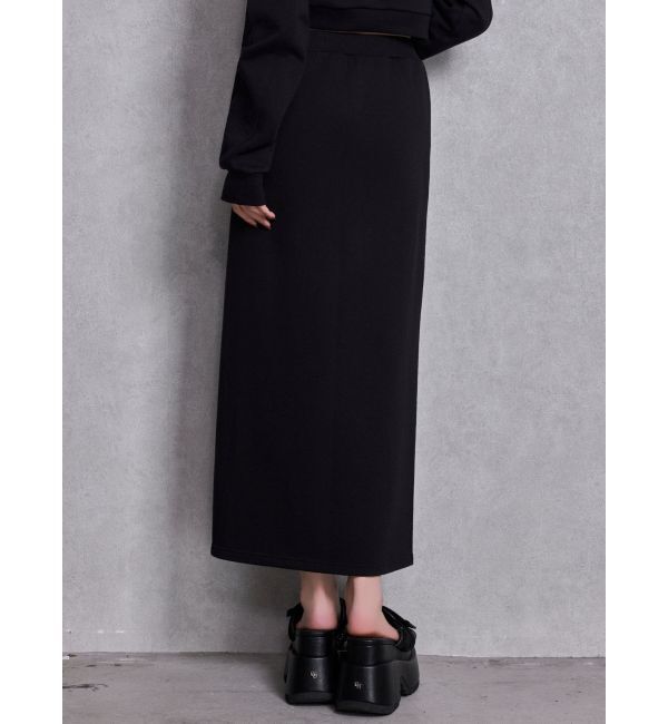 GYDA「sacred edge crossレースアップロングスリットスウェットスカート」|スカート|