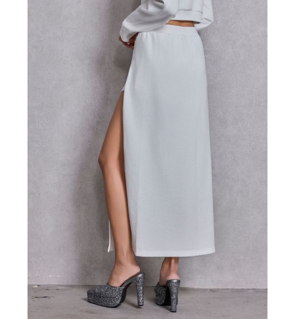 GYDA「sacred edge crossレースアップロングスリットスウェットスカート」|スカート|