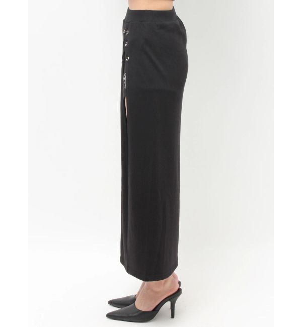 GYDA「sacred edge crossレースアップロングスリットスウェットスカート」|スカート|