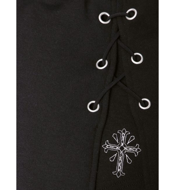 GYDA「sacred edge crossレースアップロングスリットスウェットスカート」|スカート|