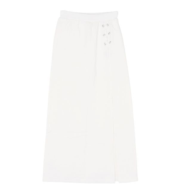 GYDA「sacred edge crossレースアップロングスリットスウェットスカート」|スカート|