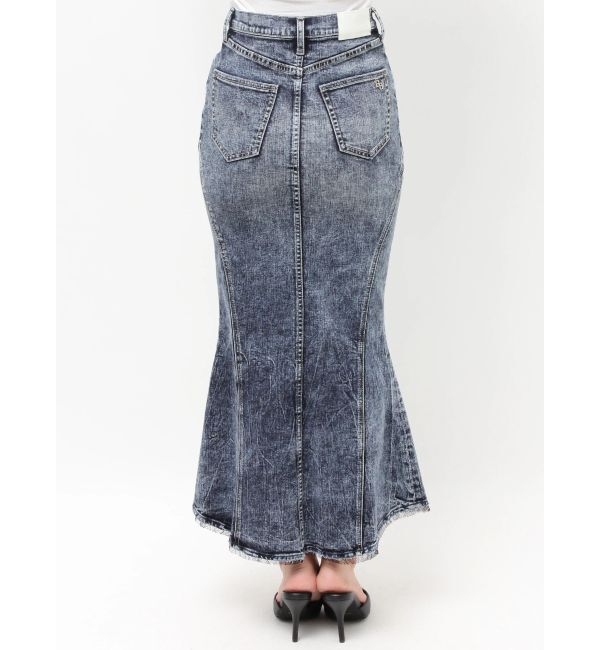 GYDA「ハイウエストHEM LACEマーメイドデニムスカート」|スカート|