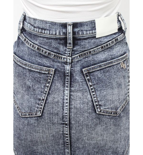 GYDA「ハイウエストHEM LACEマーメイドデニムスカート」|スカート|