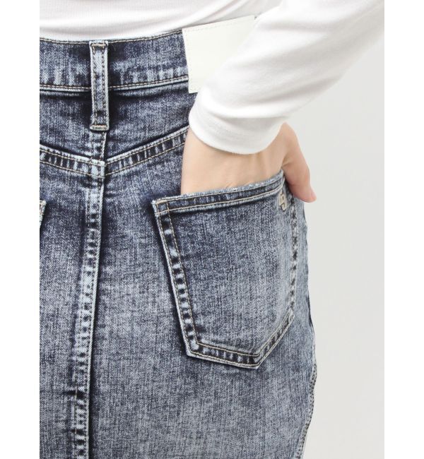 GYDA「ハイウエストHEM LACEマーメイドデニムスカート」|スカート|