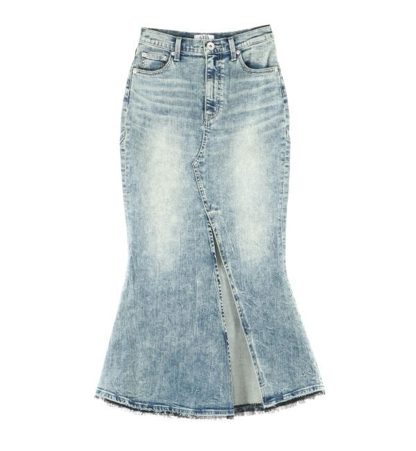 GYDA「ハイウエストHEM LACEマーメイドデニムスカート」|スカート|