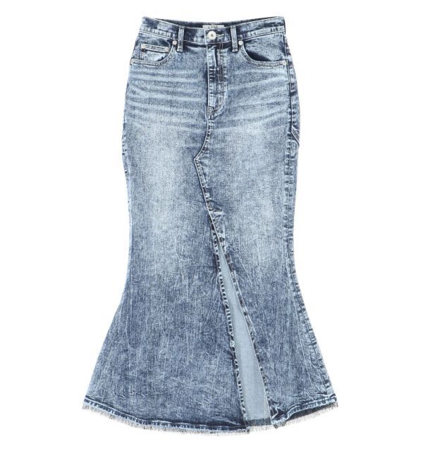 GYDA「ハイウエストHEM LACEマーメイドデニムスカート」|スカート|