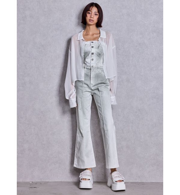 GYDA「SHEERラメショートシャツ」|シャツ・ブラウス|