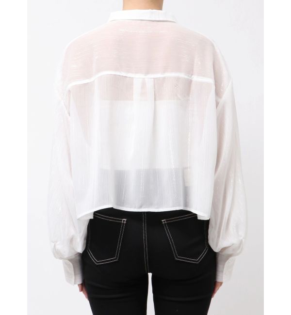 GYDA「SHEERラメショートシャツ」|シャツ・ブラウス|