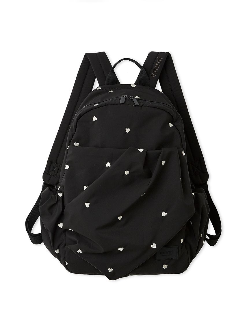 emmi atelier「【HEART】 【USAGI ONLINE・ZOZO限定カラーあり】eco ハートギャザーボディーバックパック/撥水」|リュック|