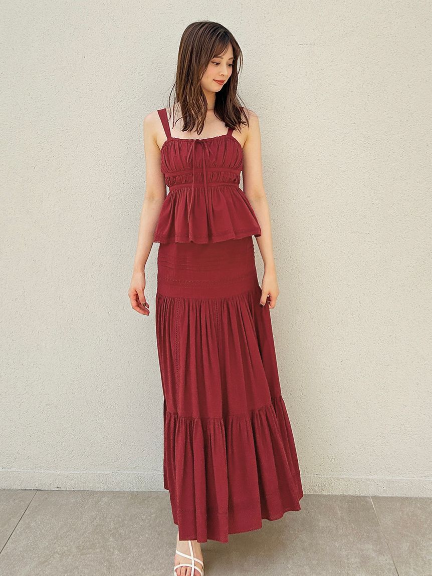 SNIDEL「コットンレーススカート」|スカート|