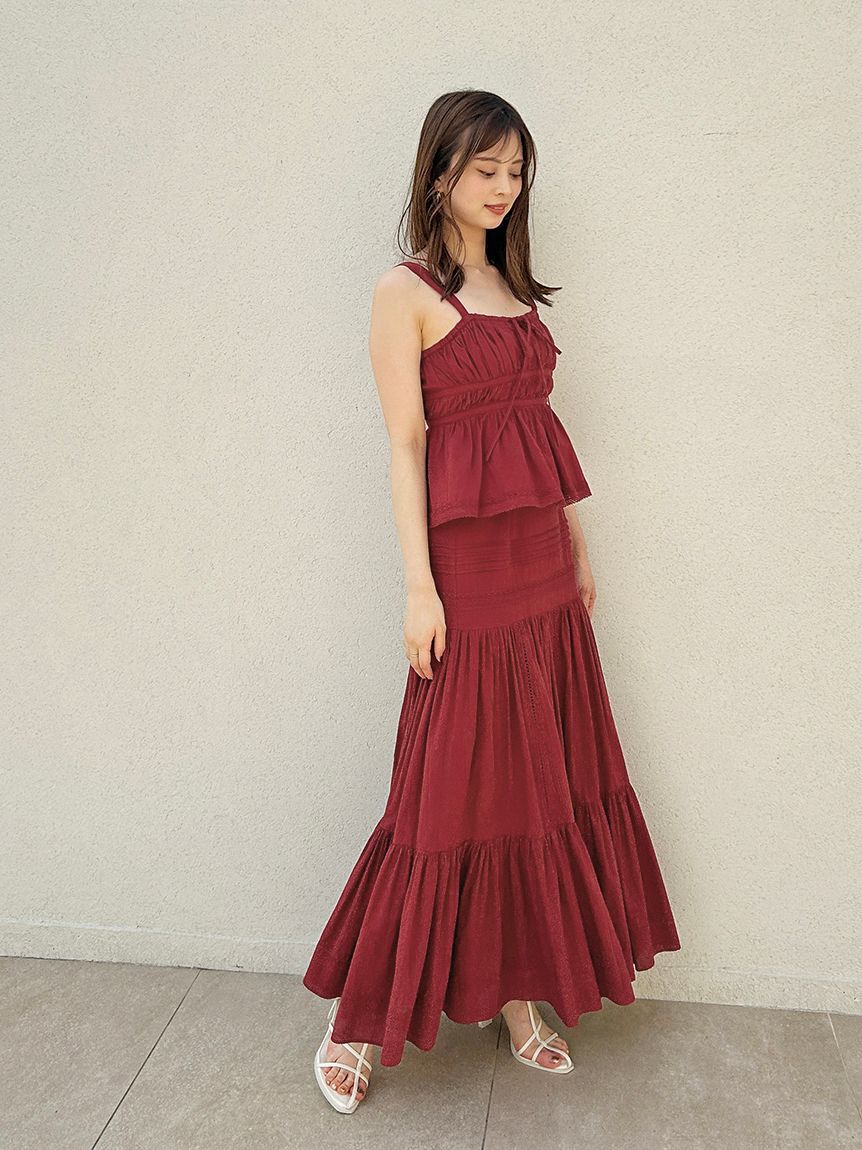 SNIDEL「コットンレーススカート」|スカート|