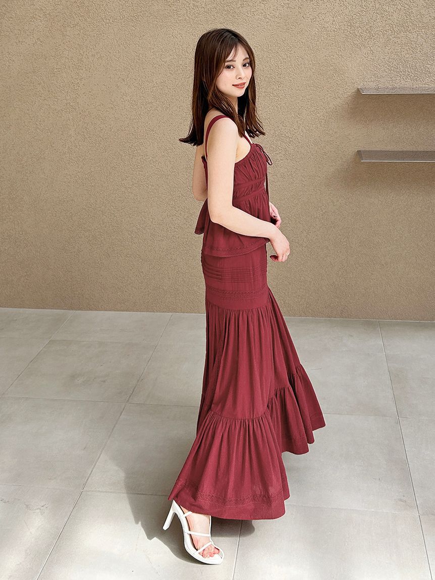 SNIDEL「コットンレーススカート」|スカート|