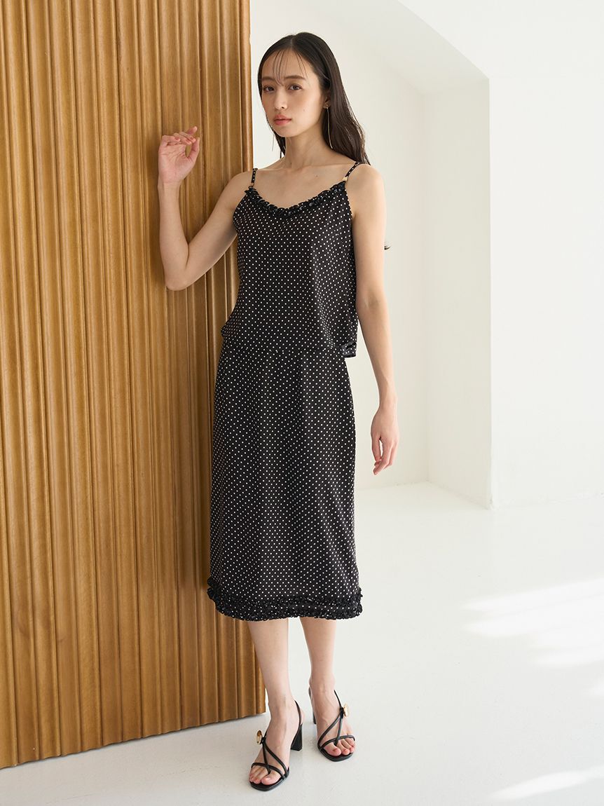 SNIDEL「フリルディテールミディスカート」|スカート|