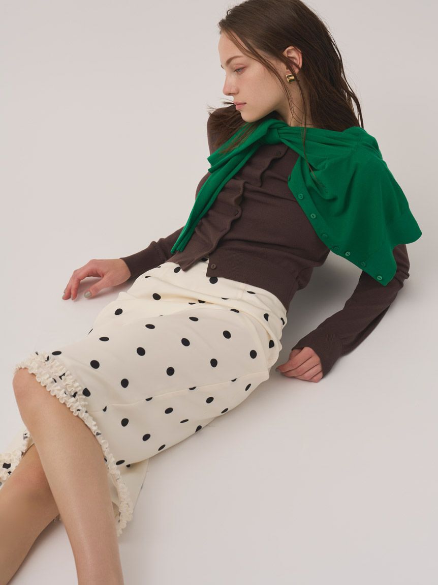 SNIDEL「フリルディテールミディスカート」|スカート|